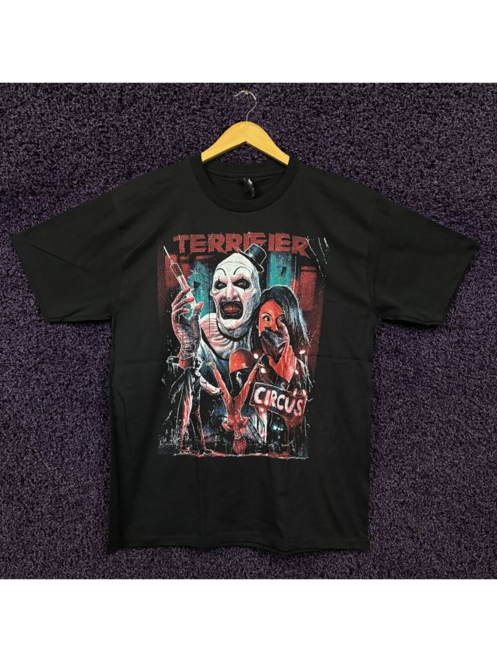 Terrifier Circus Movie Poster T-Shirt Size Large
